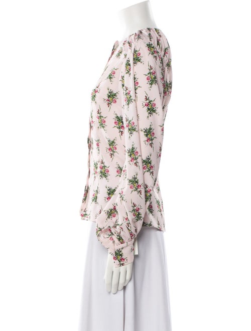 Emilia Wickstead Floral Print Crew Neck Blouse