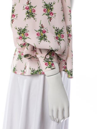 Emilia Wickstead Floral Print Crew Neck Blouse