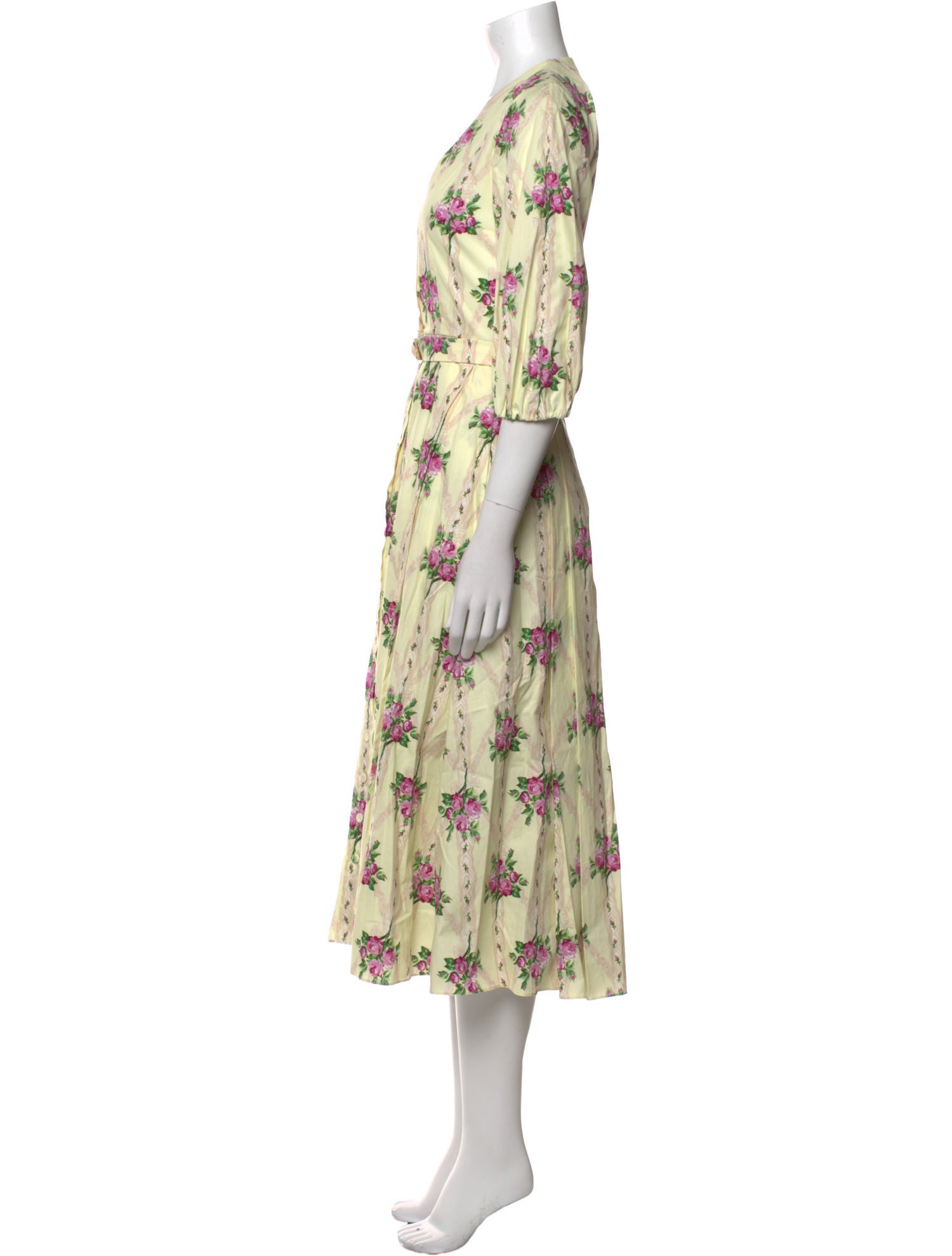 Emilia Wickstead Floral Print Midi Length Dress