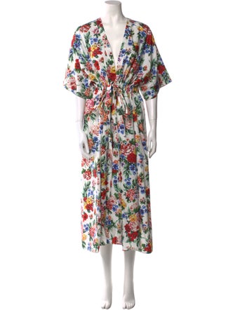 Emilia Wickstead Floral Print Long Dress