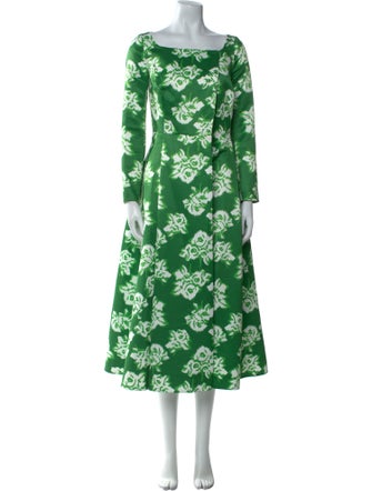 Emilia Wickstead Floral Print Midi Length Dress