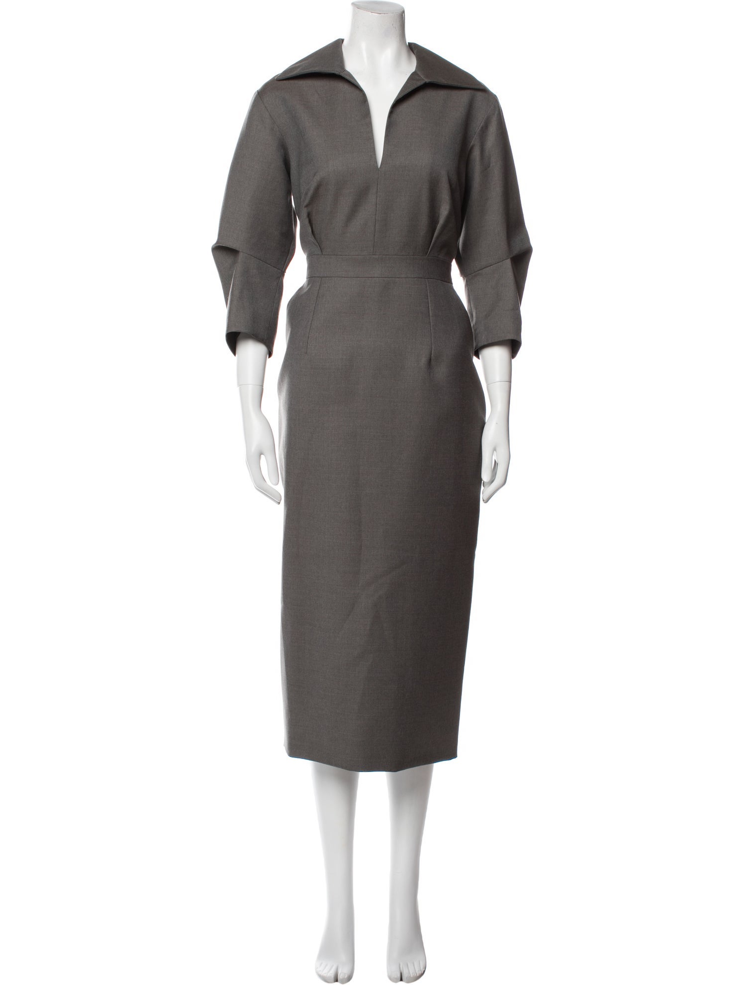 Emilia Wickstead Wool Long Dress