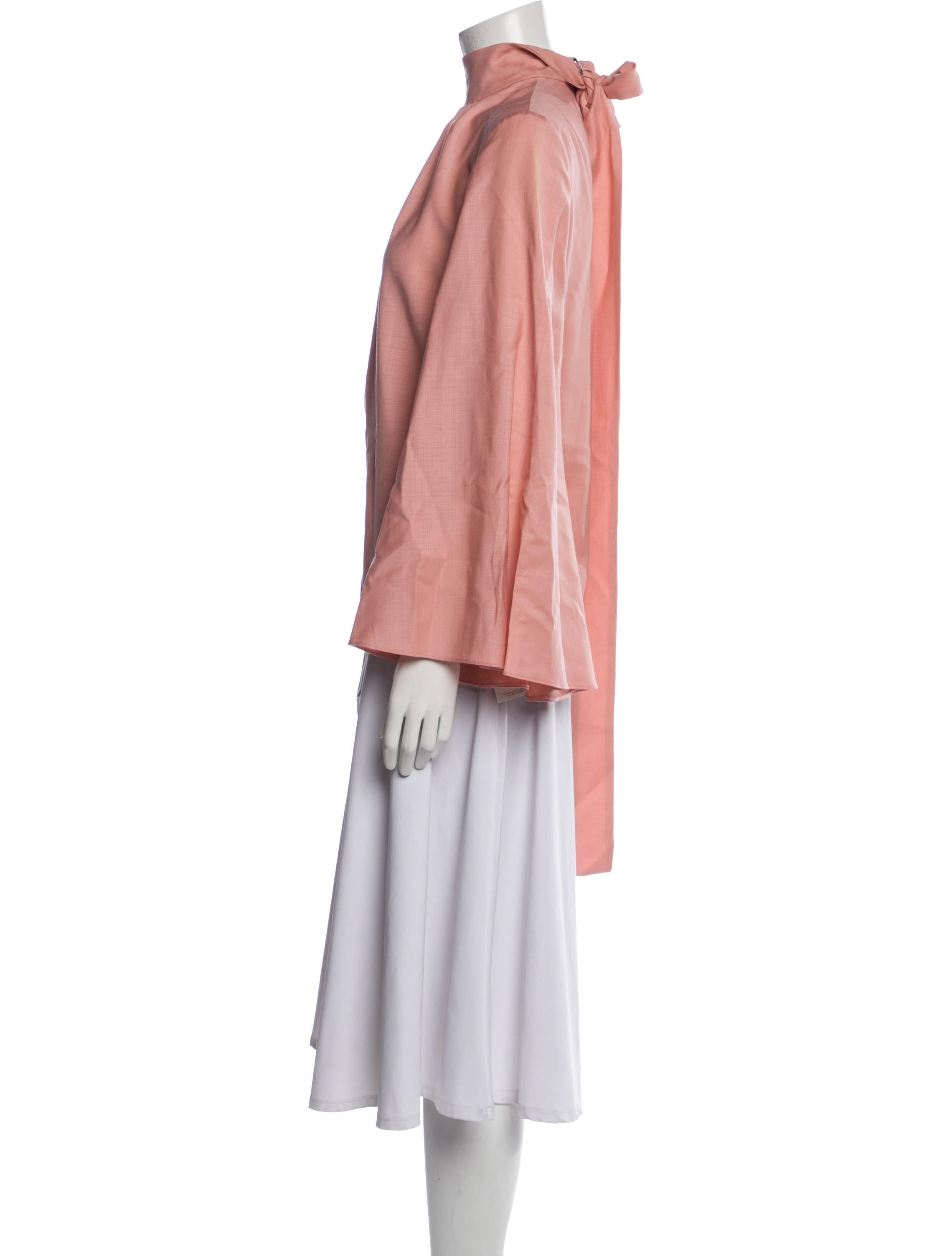 Emilia Wickstead Virgin Wool Mock Neck Blouse