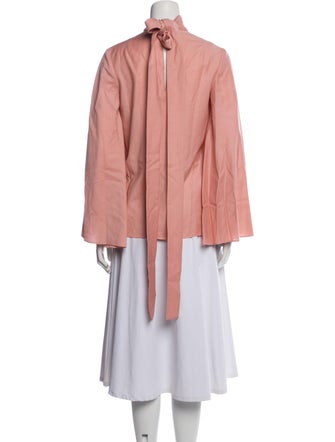 Emilia Wickstead Virgin Wool Mock Neck Blouse