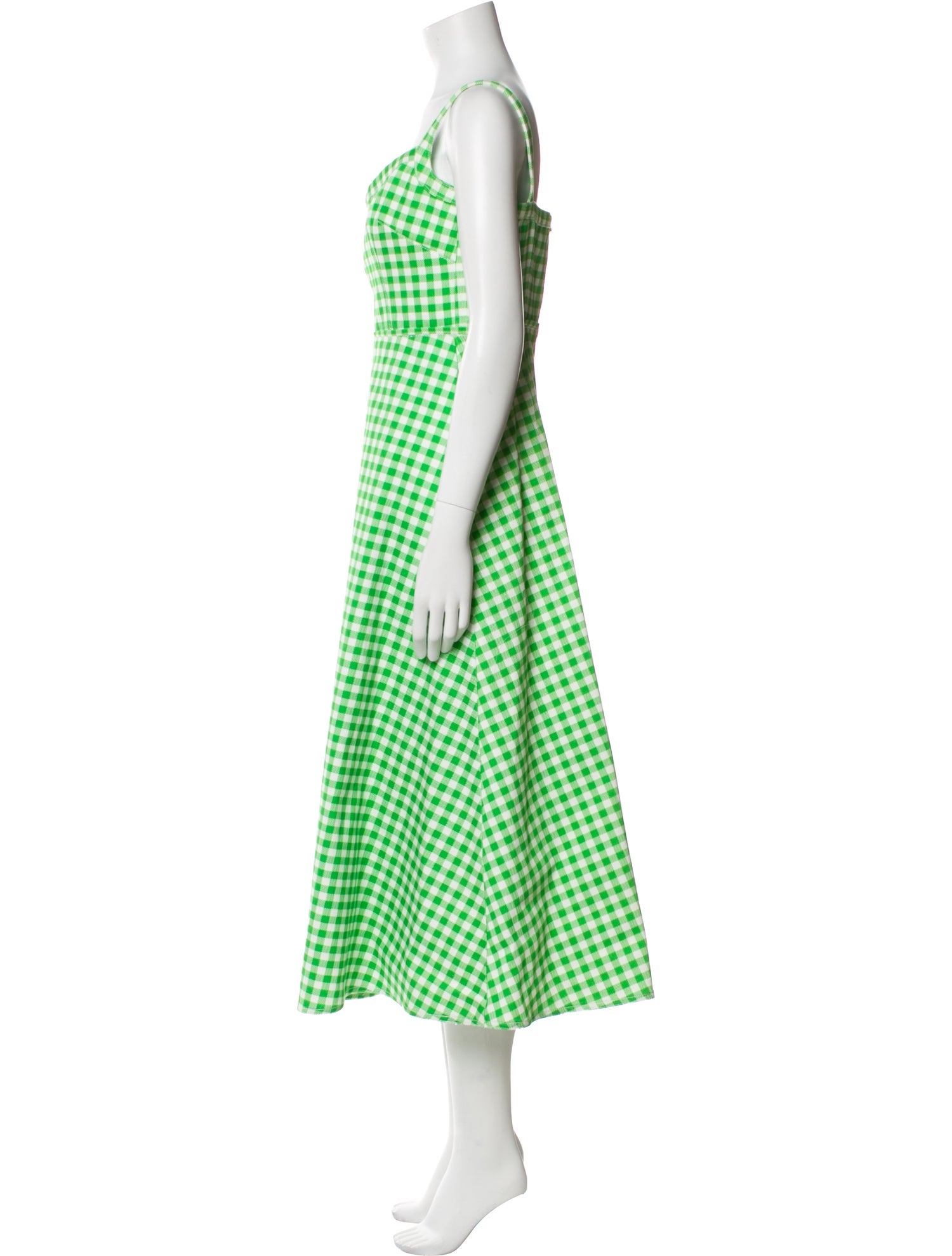 Emilia Wickstead Plaid Print Long Dress