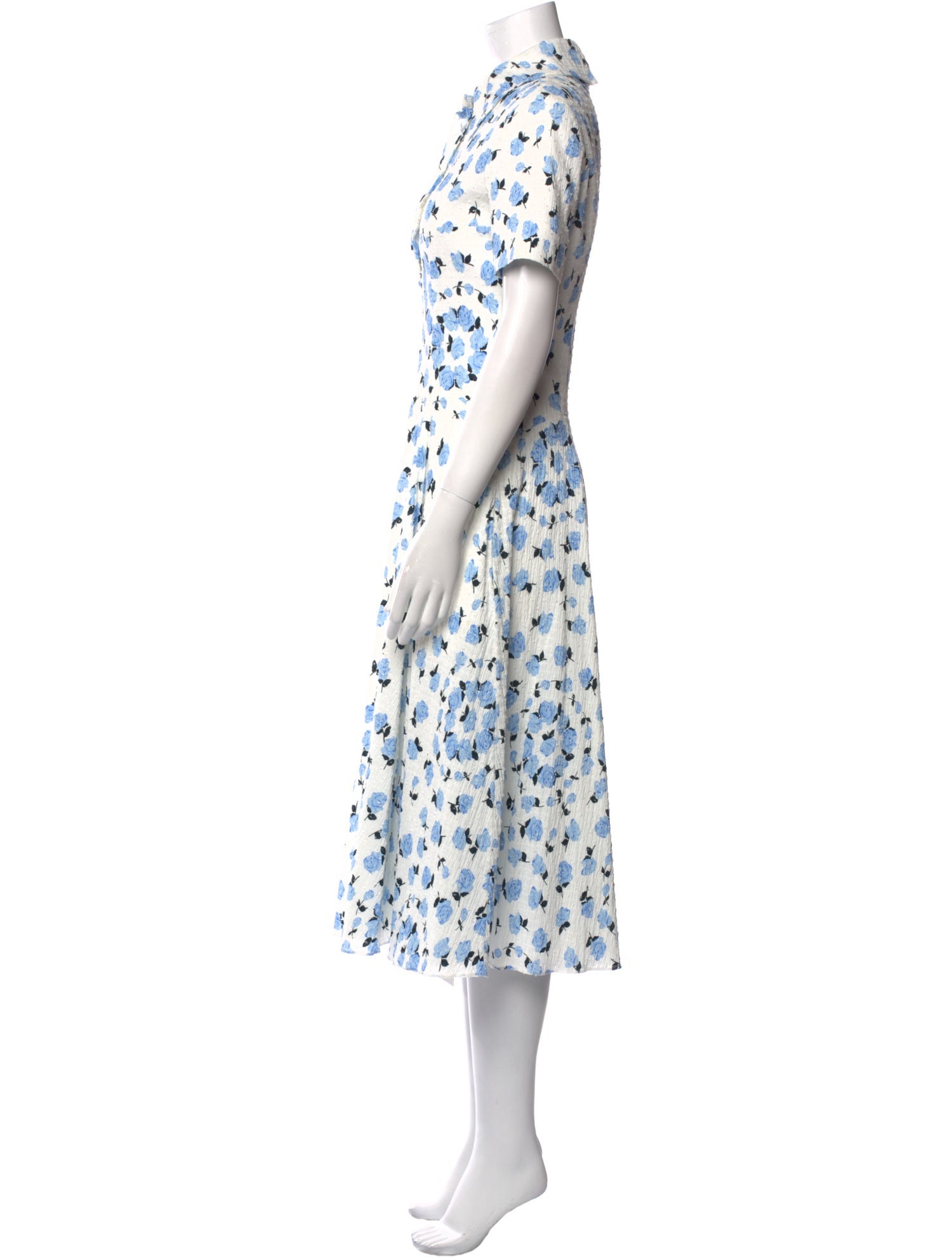 Emilia Wickstead Floral Print Midi Length Dress