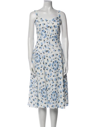 Emilia Wickstead Floral Print Midi Length Dress