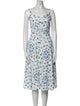 Emilia Wickstead Floral Print Midi Length Dress