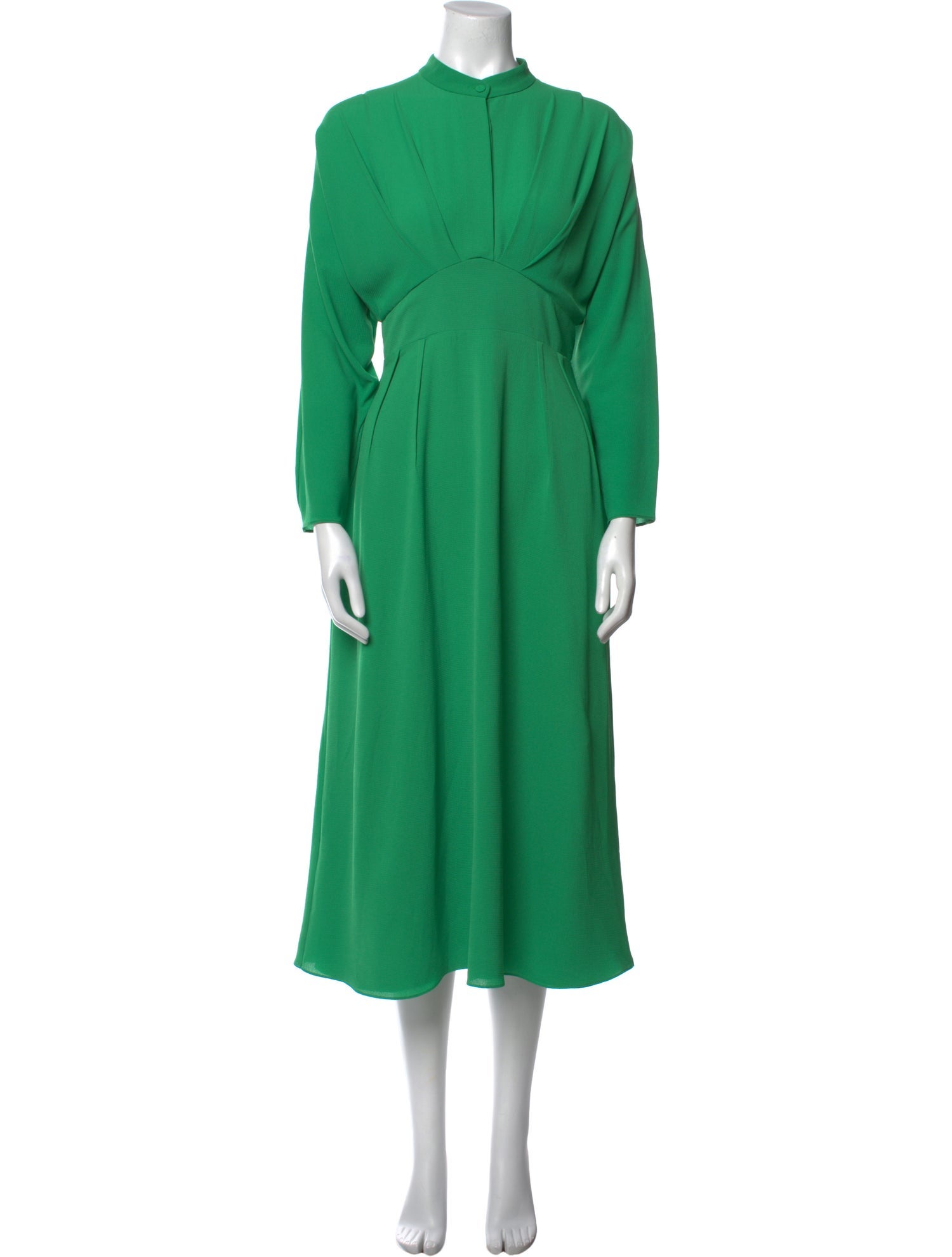 Emilia Wickstead Mock Neck Midi Length Dress