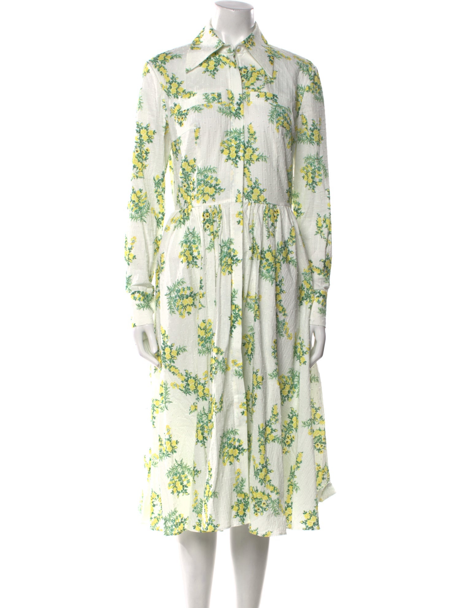 Emilia Wickstead Floral Print Midi Length Dress