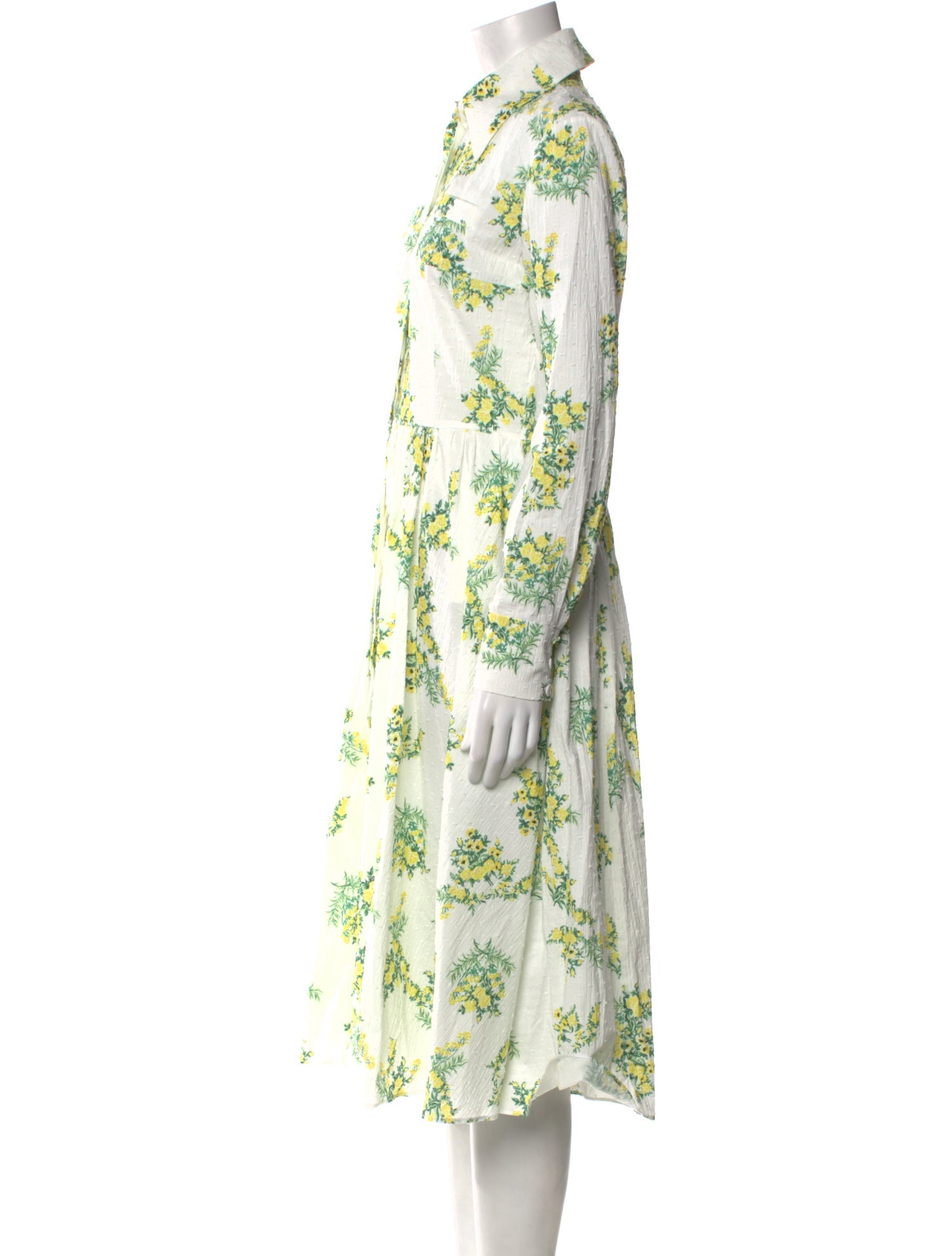 Emilia Wickstead Floral Print Midi Length Dress