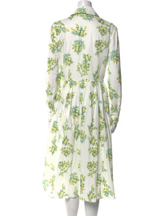 Emilia Wickstead Floral Print Midi Length Dress