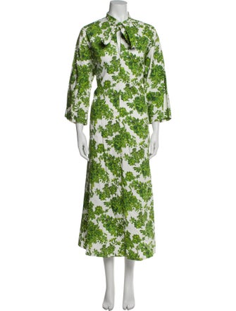 Emilia Wickstead Floral Print Long Dress