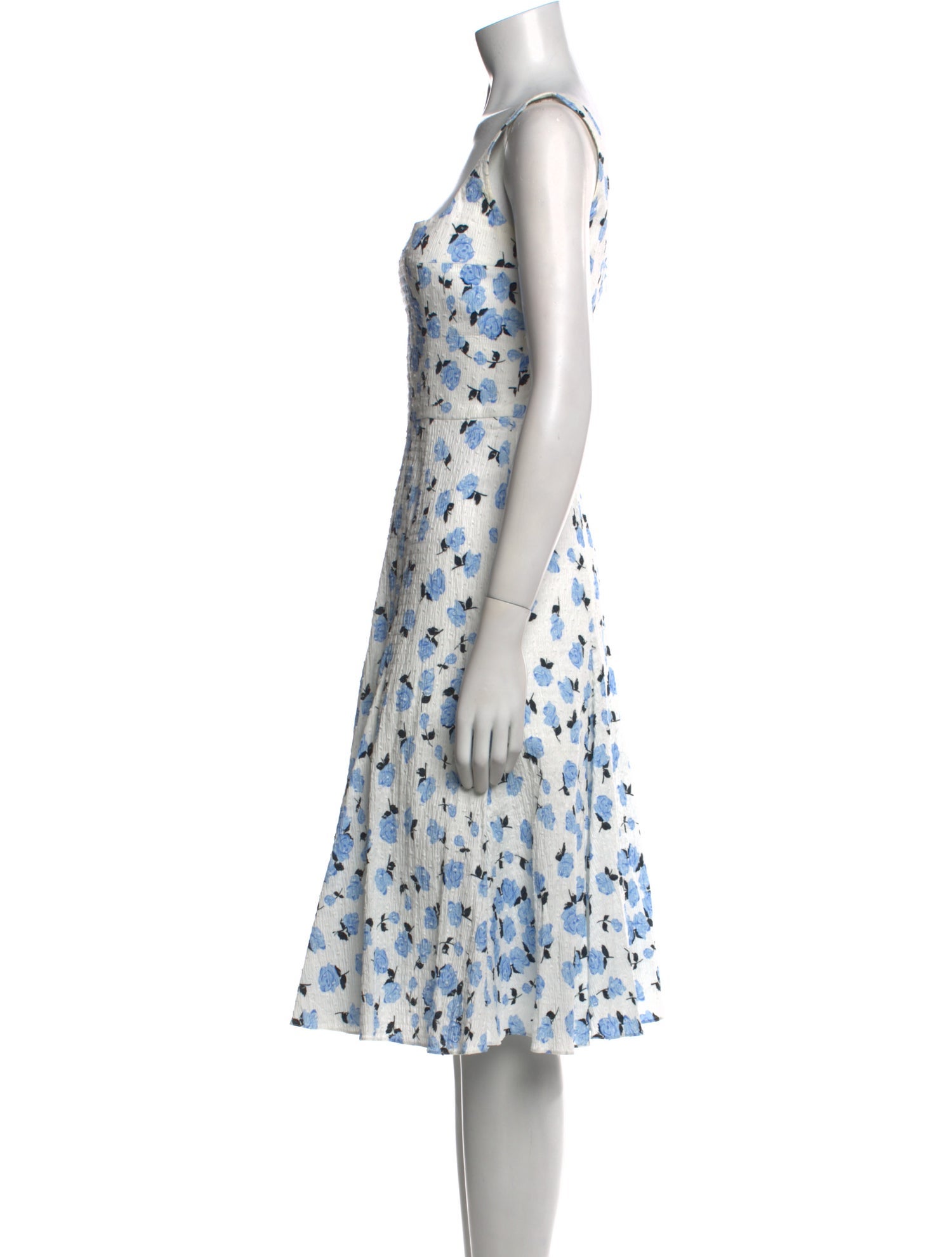 Emilia Wickstead Floral Print Knee-Length Dress