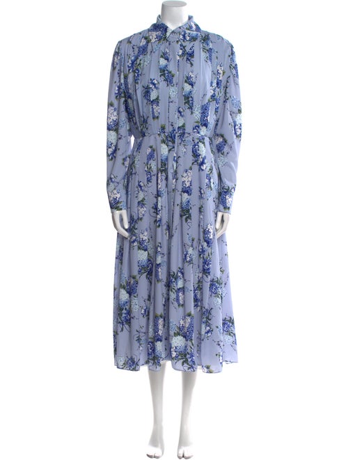 Emilia Wickstead Floral Print Long Dress