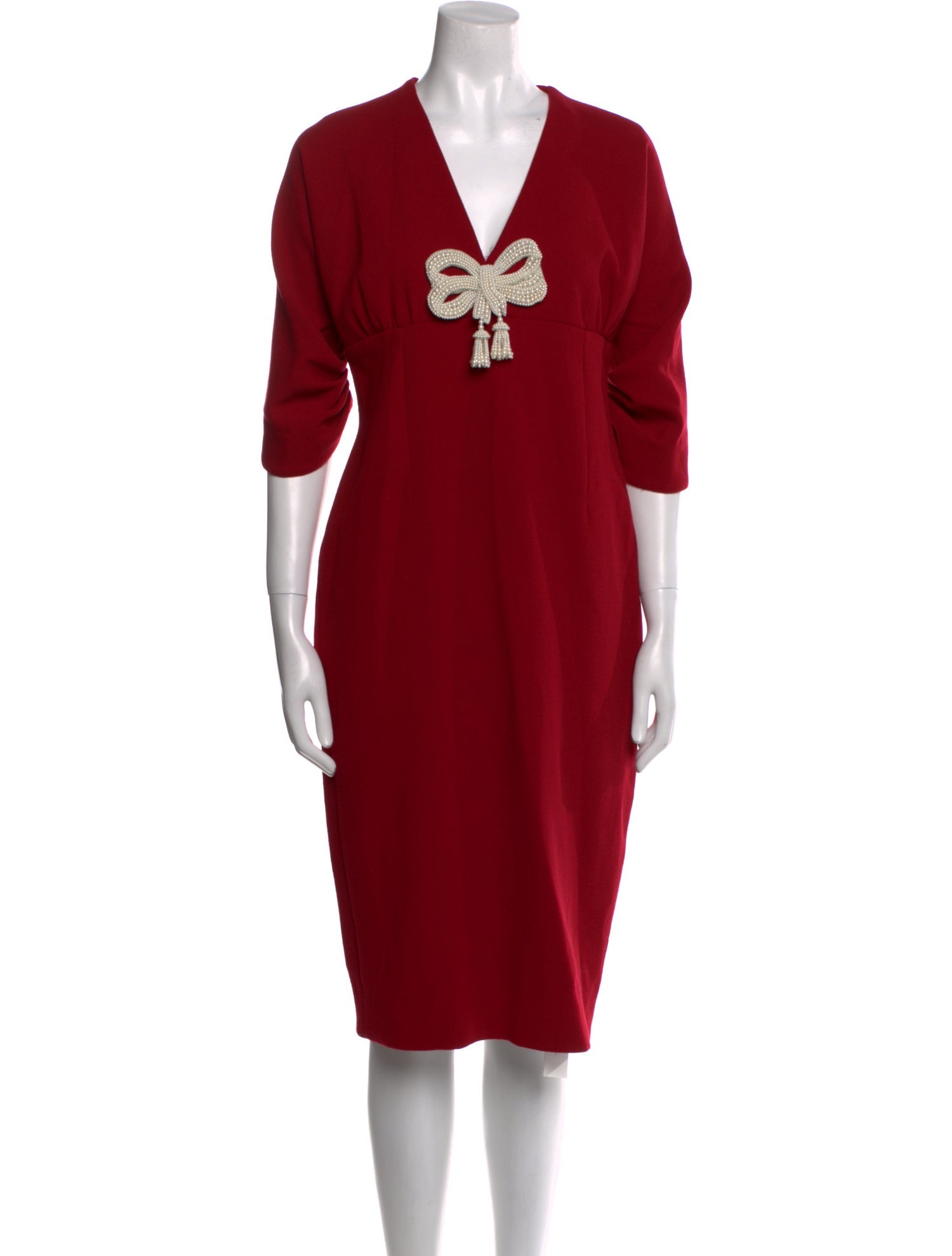 Emilia Wickstead V-Neck Midi Length Dress