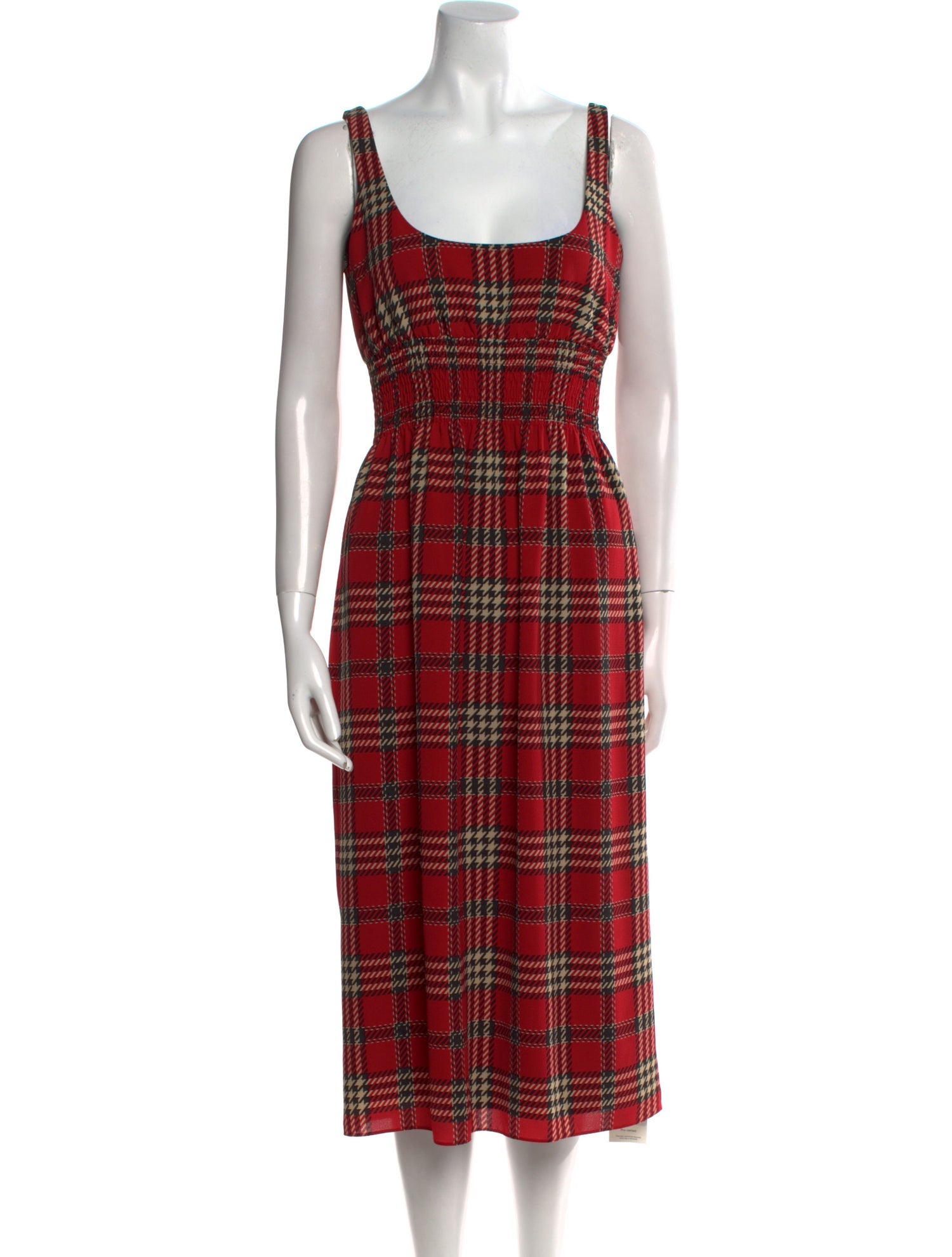 Emilia Wickstead Plaid Print Midi Length Dress