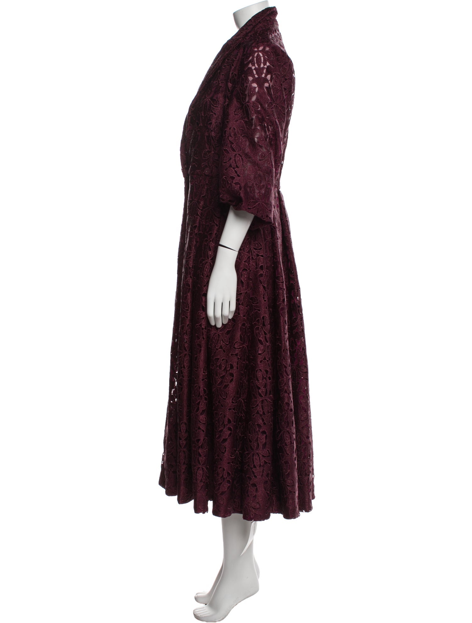 Emilia Wickstead Lace Pattern Long Dress