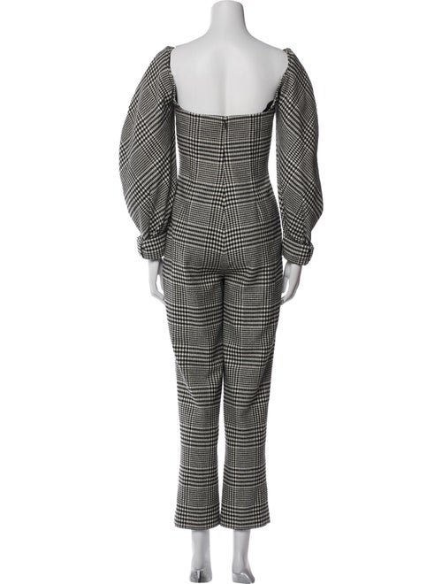 Emilia Wickstead Wool Plaid Print Jumpsuit