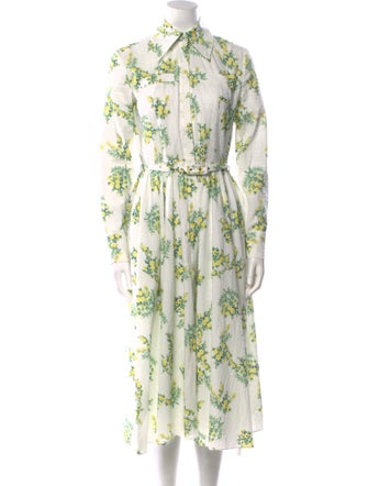 Emilia Wickstead Floral Print Midi Length Dress