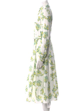 Emilia Wickstead Floral Print Midi Length Dress