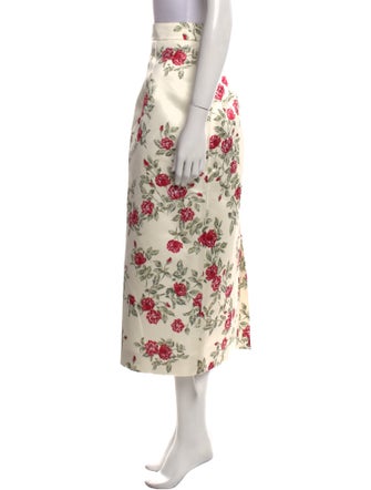 Emilia Wickstead Floral Print Midi Length Skirt