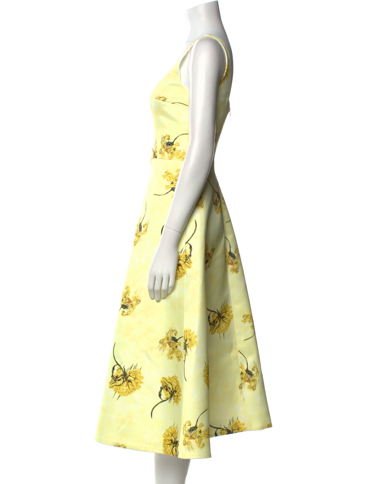 Emilia Wickstead Floral Print Midi Length Dress w/ Tags
