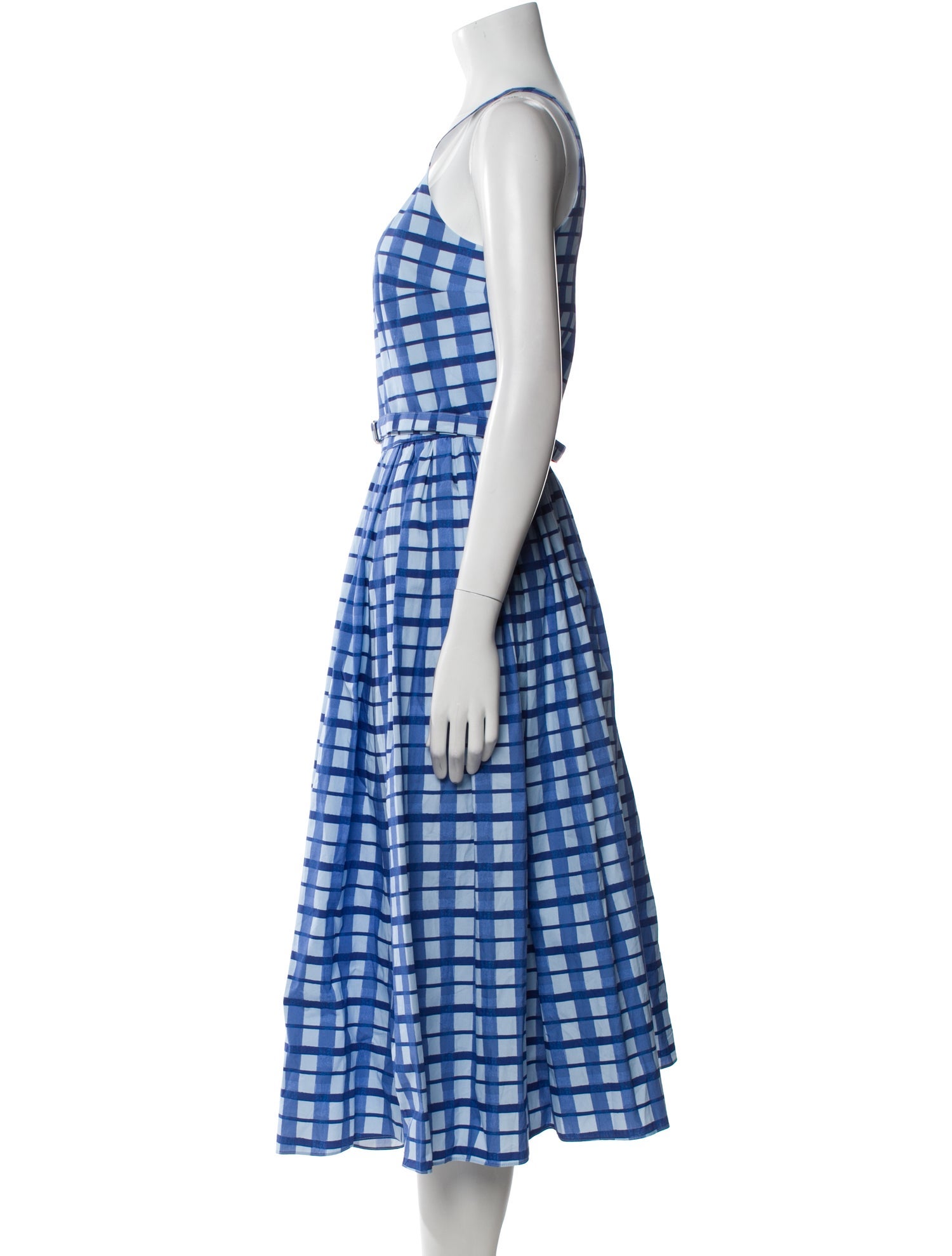 Emilia Wickstead Plaid Print Midi Length Dress