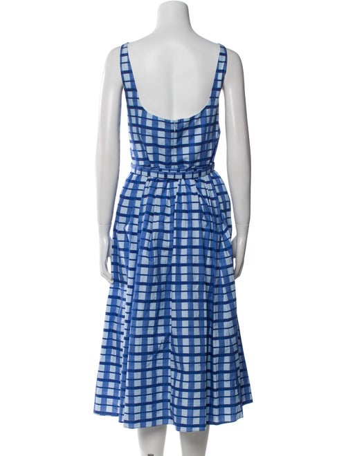Emilia Wickstead Plaid Print Midi Length Dress