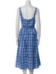 Emilia Wickstead Plaid Print Midi Length Dress
