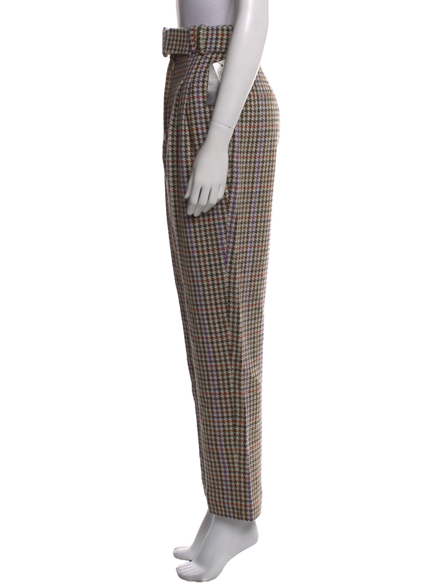 Emilia Wickstead Houndstooth Print Straight Leg Pants w/ Tags