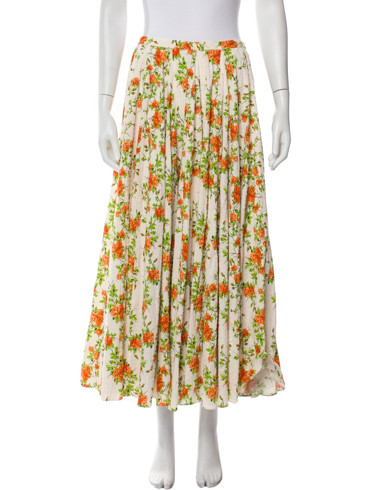 Emilia Wickstead Floral Print Midi Length Skirt