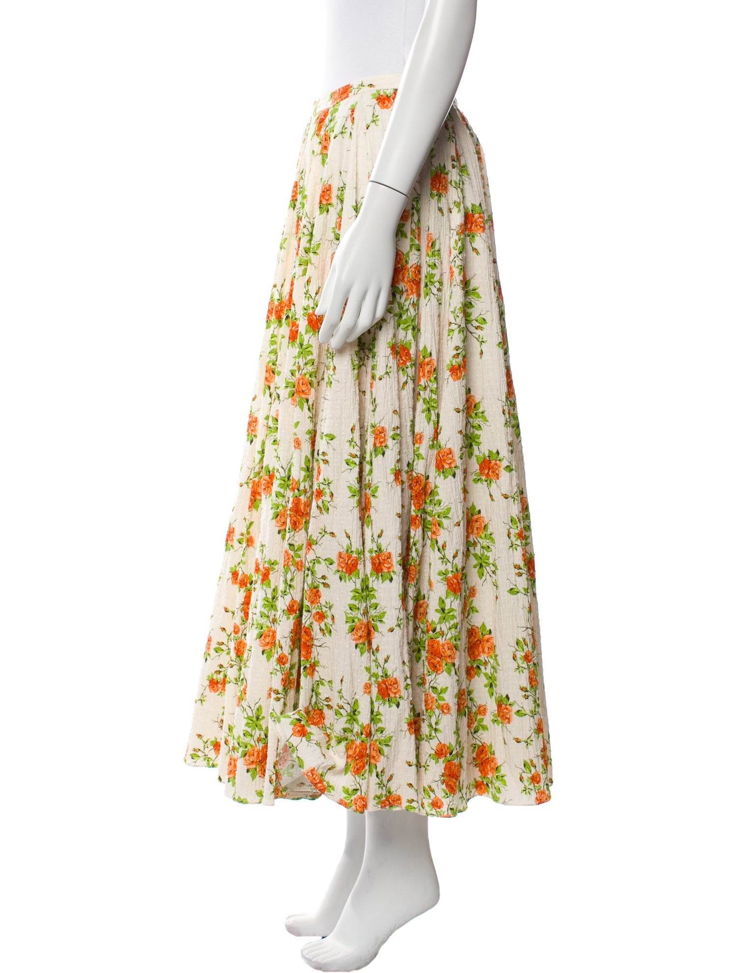 Emilia Wickstead Floral Print Midi Length Skirt