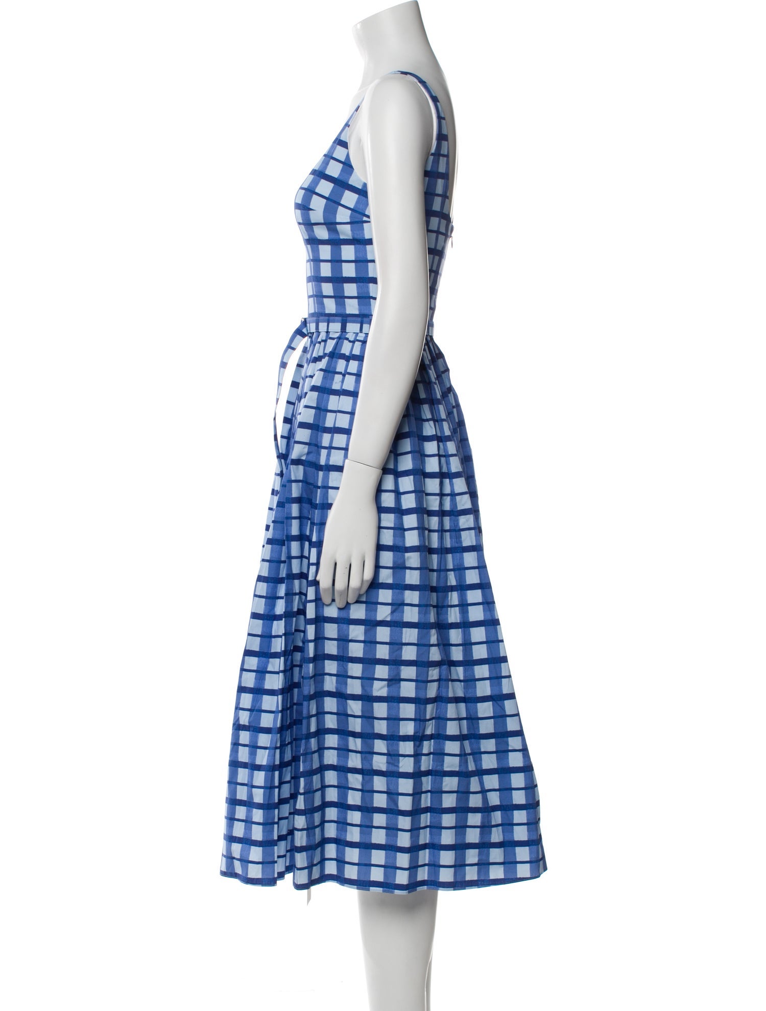Emilia Wickstead Plaid Print Midi Length Dress