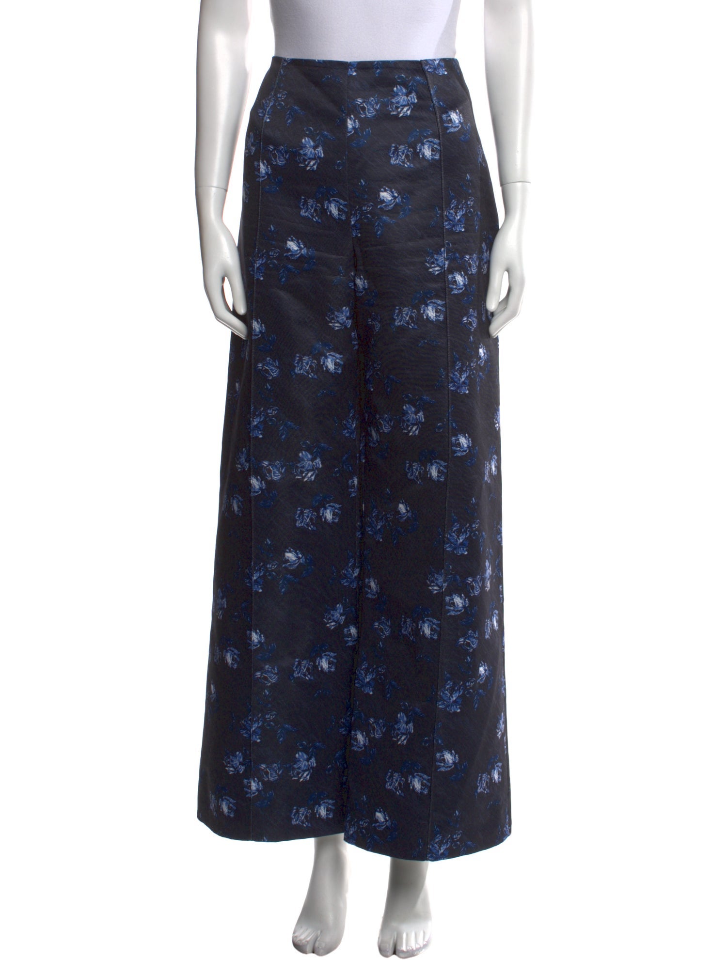 Emilia Wickstead Floral Print Wide Leg Pants