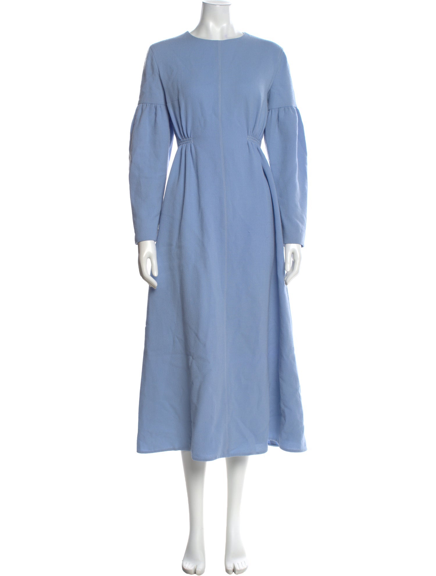 Emilia Wickstead Wool Long Dress in Blue, Women's M Emilia Wickstead Wool Long Dress in Blue, Women's M