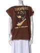 Worlds End Graphic Print Bateau Neckline T-Shirt