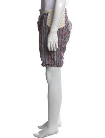 Worlds End Plaid Print Flat Front Shorts