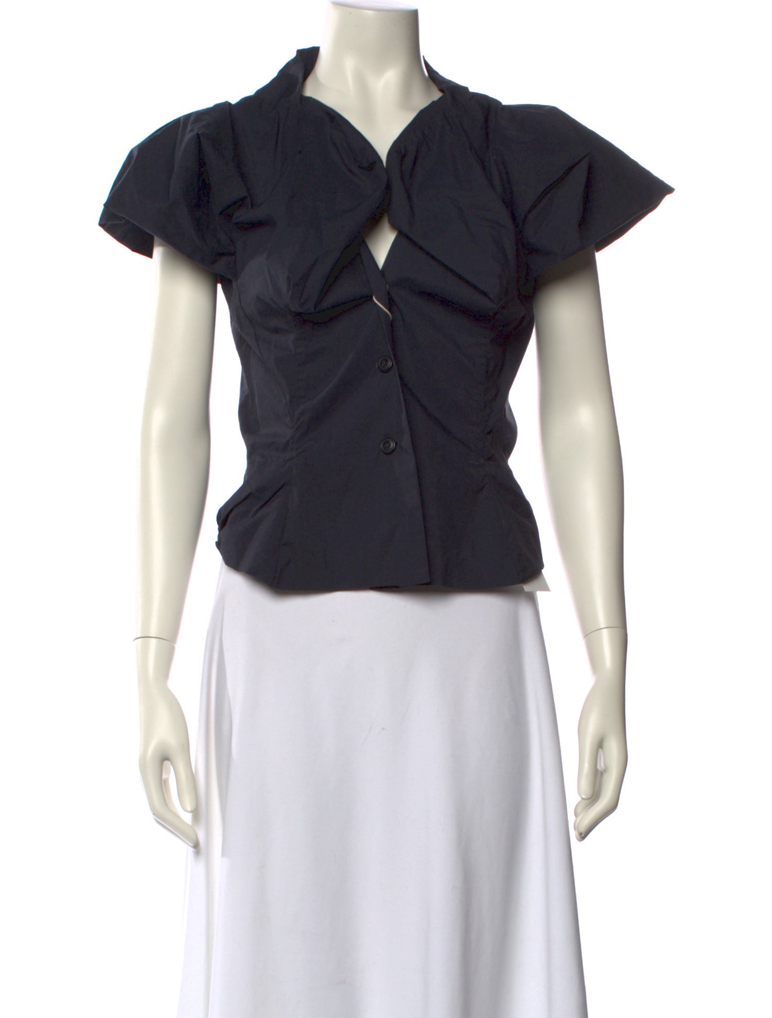 Worlds End V-Neck Short Sleeve Crop Top