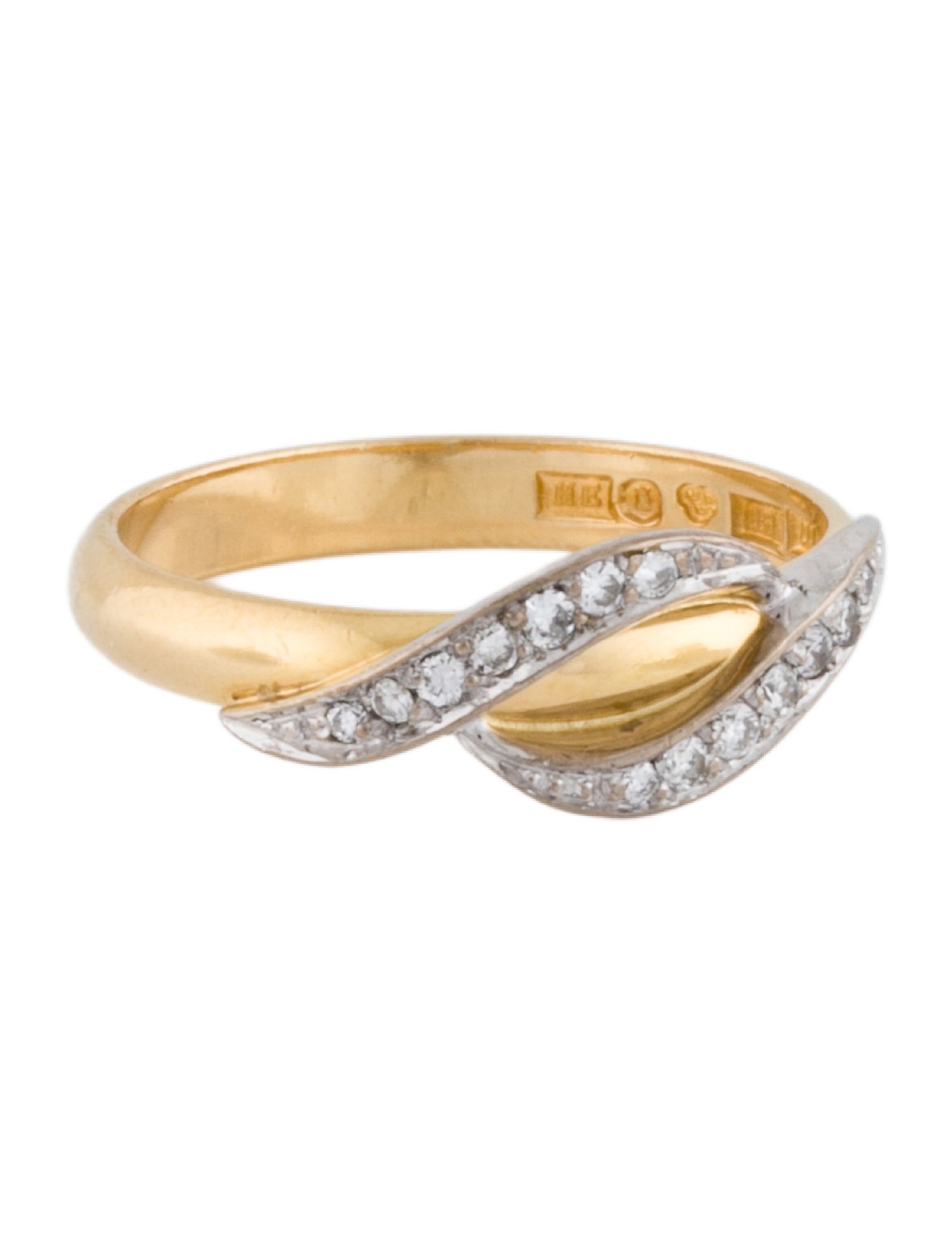 Engelbert Vintage 18K Diamond Twist Band