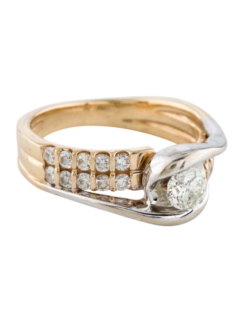 Sirena Diamond Two-Tone Engagement Ring yellow