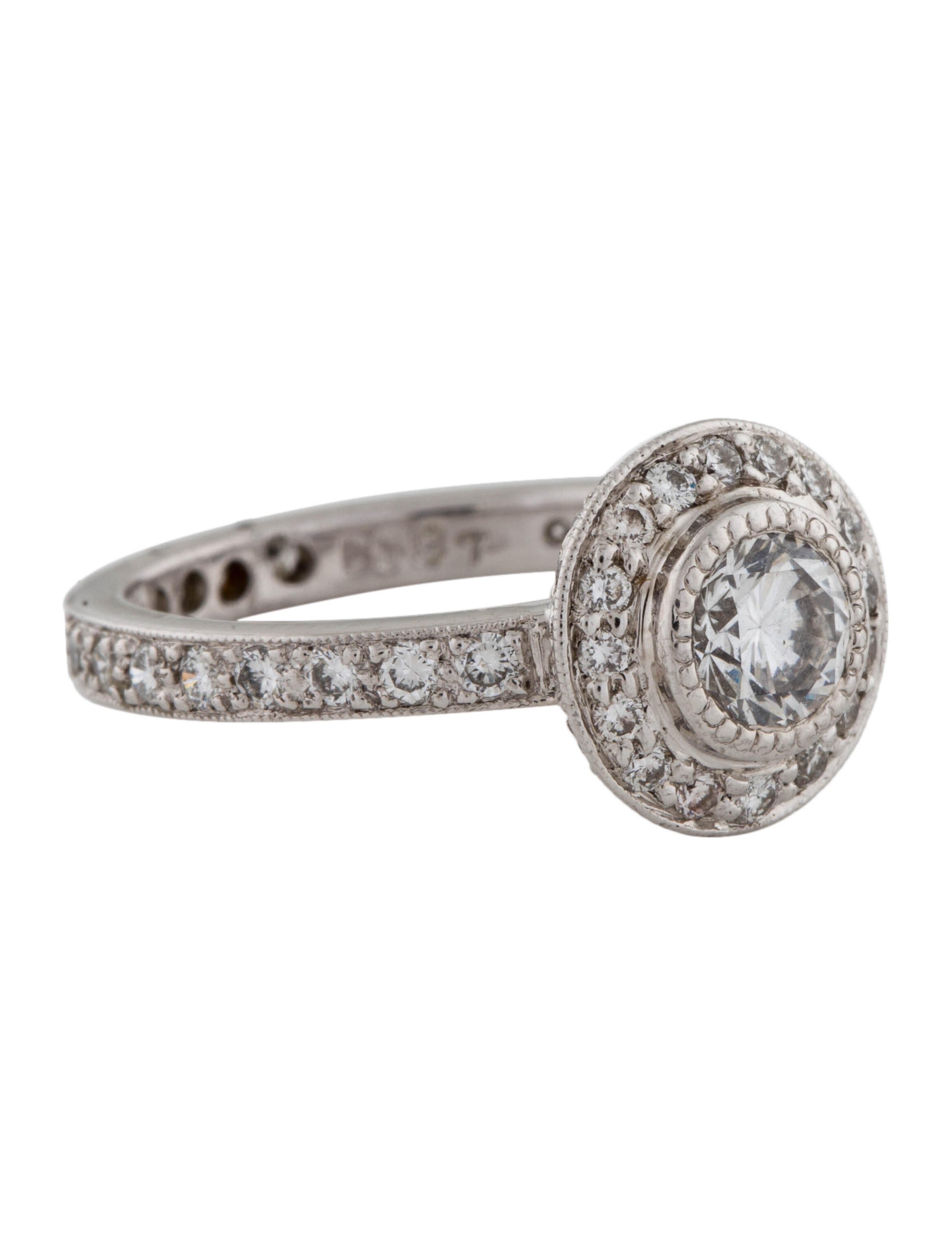 Tiffany & Co. Platinum Tiffany Ribbon Engagement Ring 950 Platinum