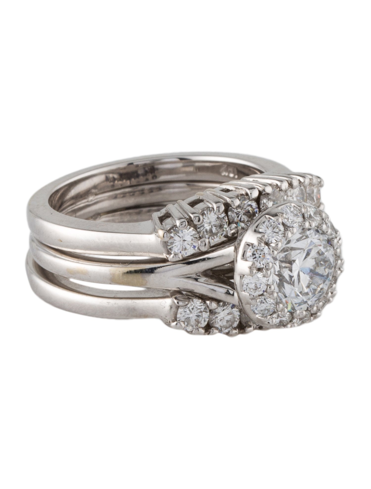 Engagement Ring 1.09ct LabGrown Diamond Engagement Ring 14K White