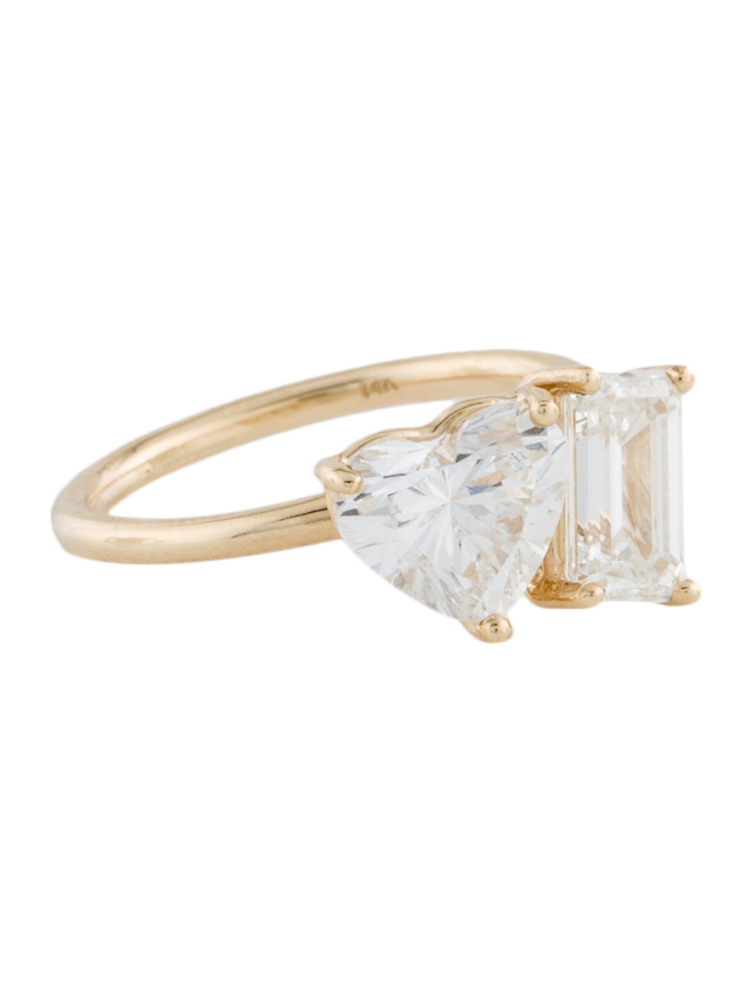 Engagement Ring 3.71ctw Lab-Grown Diamond Toi e Moi Engagement Ring