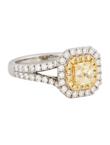 Engagement Ring 18K Diamond Halo 6.25