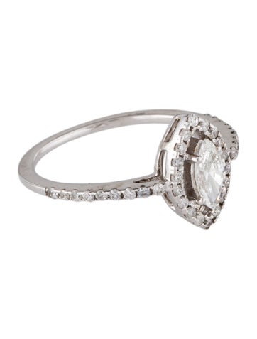 Engagement Ring 18K Diamond 6.5