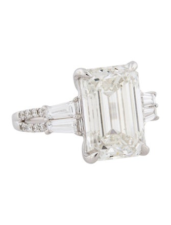 Engagement Ring 8.55ct Lab-Grown Emerald-Cut Diamond Ring