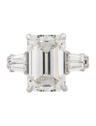 Engagement Ring 8.55ct Lab-Grown Emerald-Cut Diamond Ring