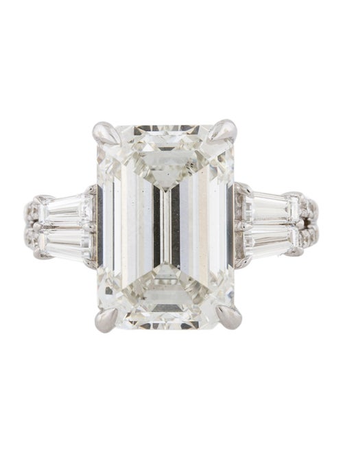 Engagement Ring 8.55ct Lab-Grown Emerald-Cut Diamond Ring