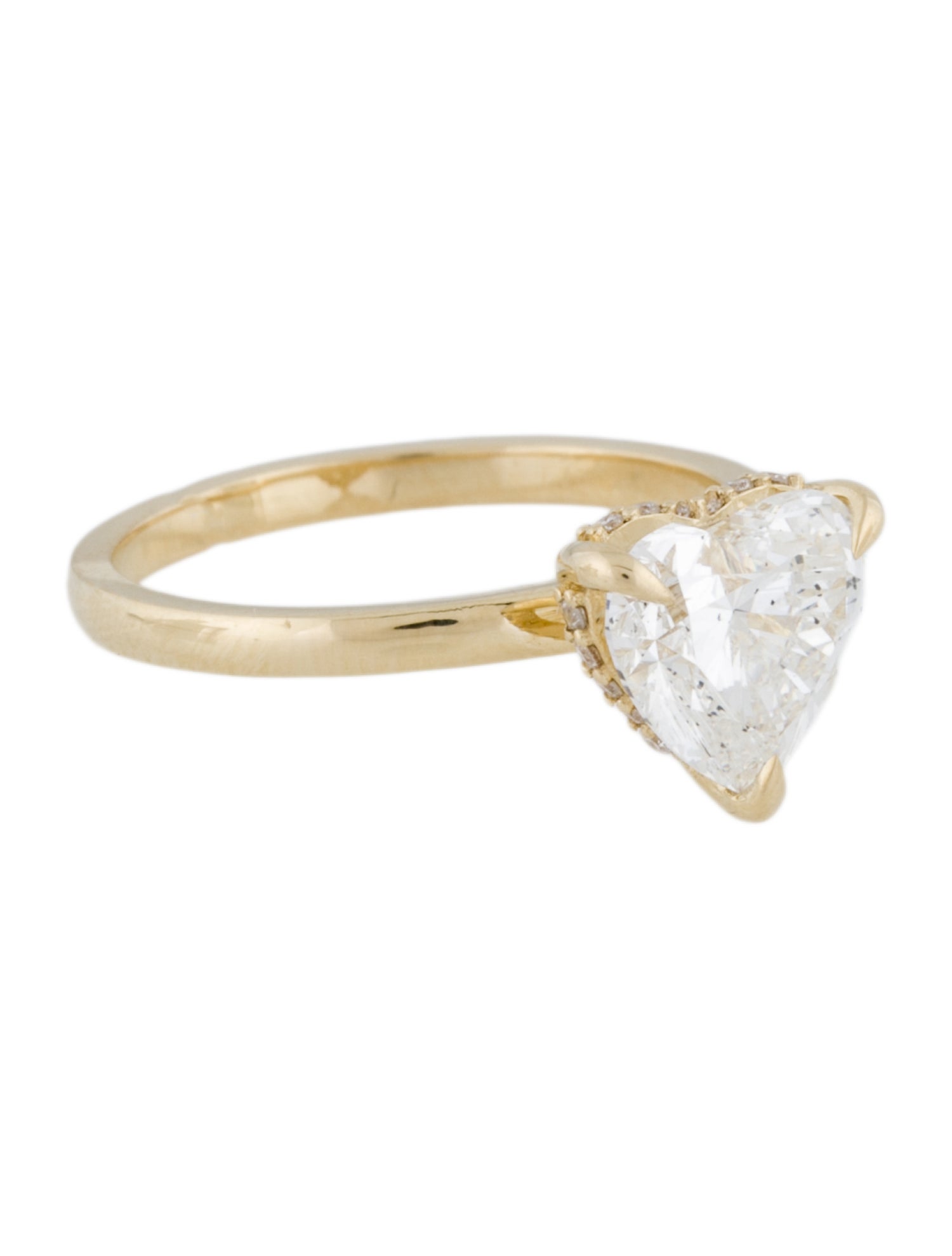 Engagement Ring 2.14ct Lab-Grown Diamond Heart Hidden Halo Engagement